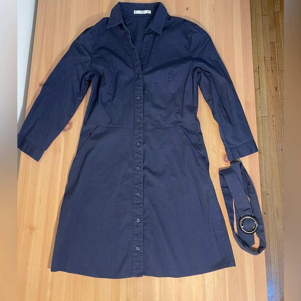 Mango Button Down Dress Size XS